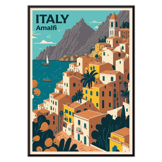 , with black aluminium frame on white background