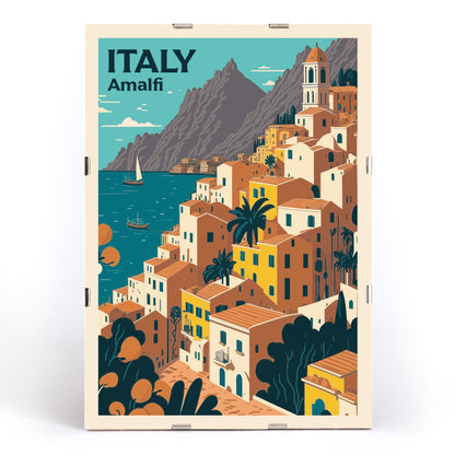 , framed and displayed in modern living room decor