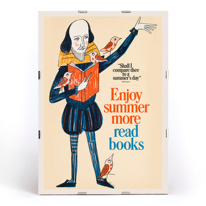 , framed and displayed in modern living room decor