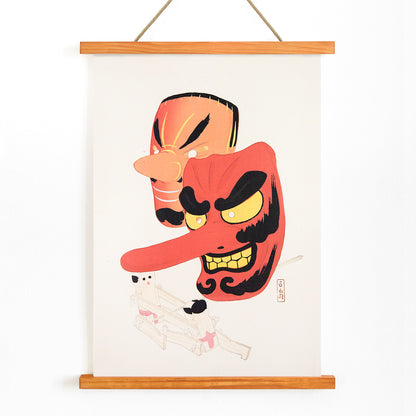 , with wooden magnetic frame on white background