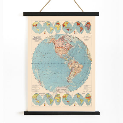 , with wooden magnetic frame on white background