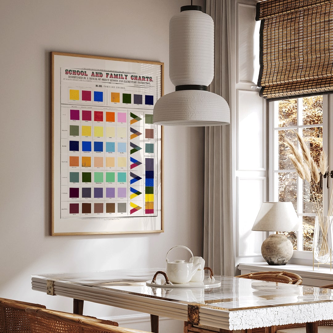 , framed and displayed in home decor