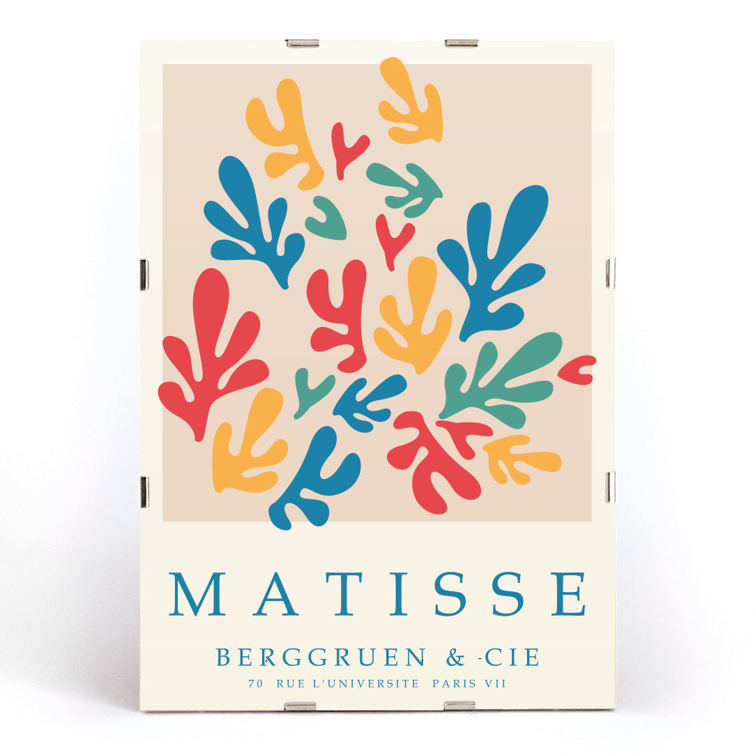 , framed and displayed in modern living room decor