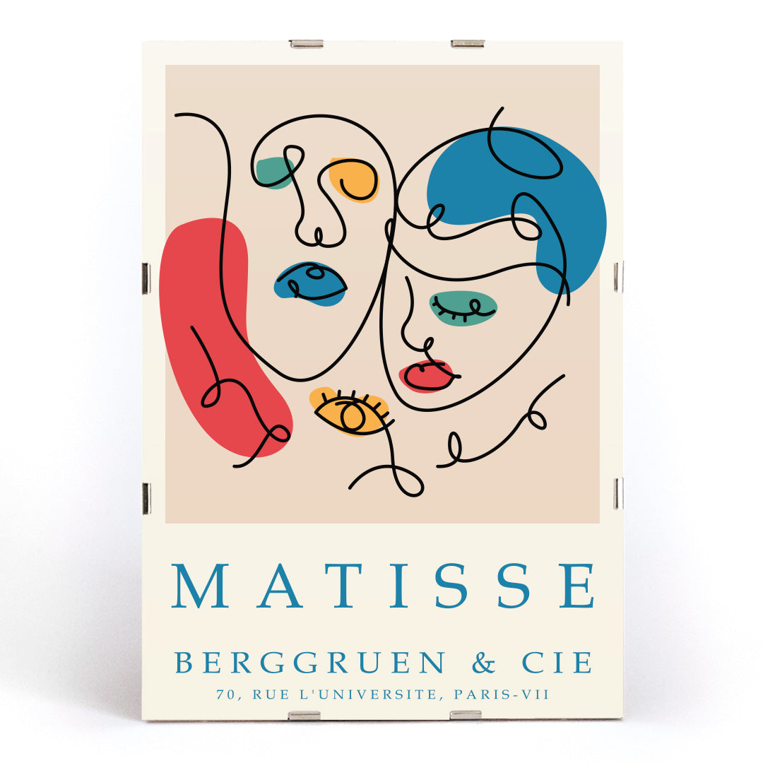 , framed and displayed in modern living room decor