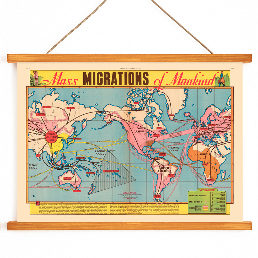 , with wooden magnetic frame on white background