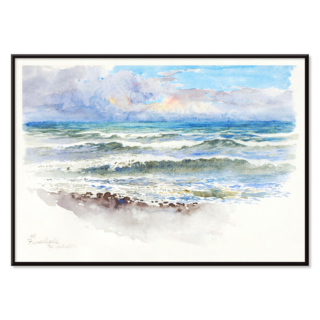 , with black aluminium frame on white background